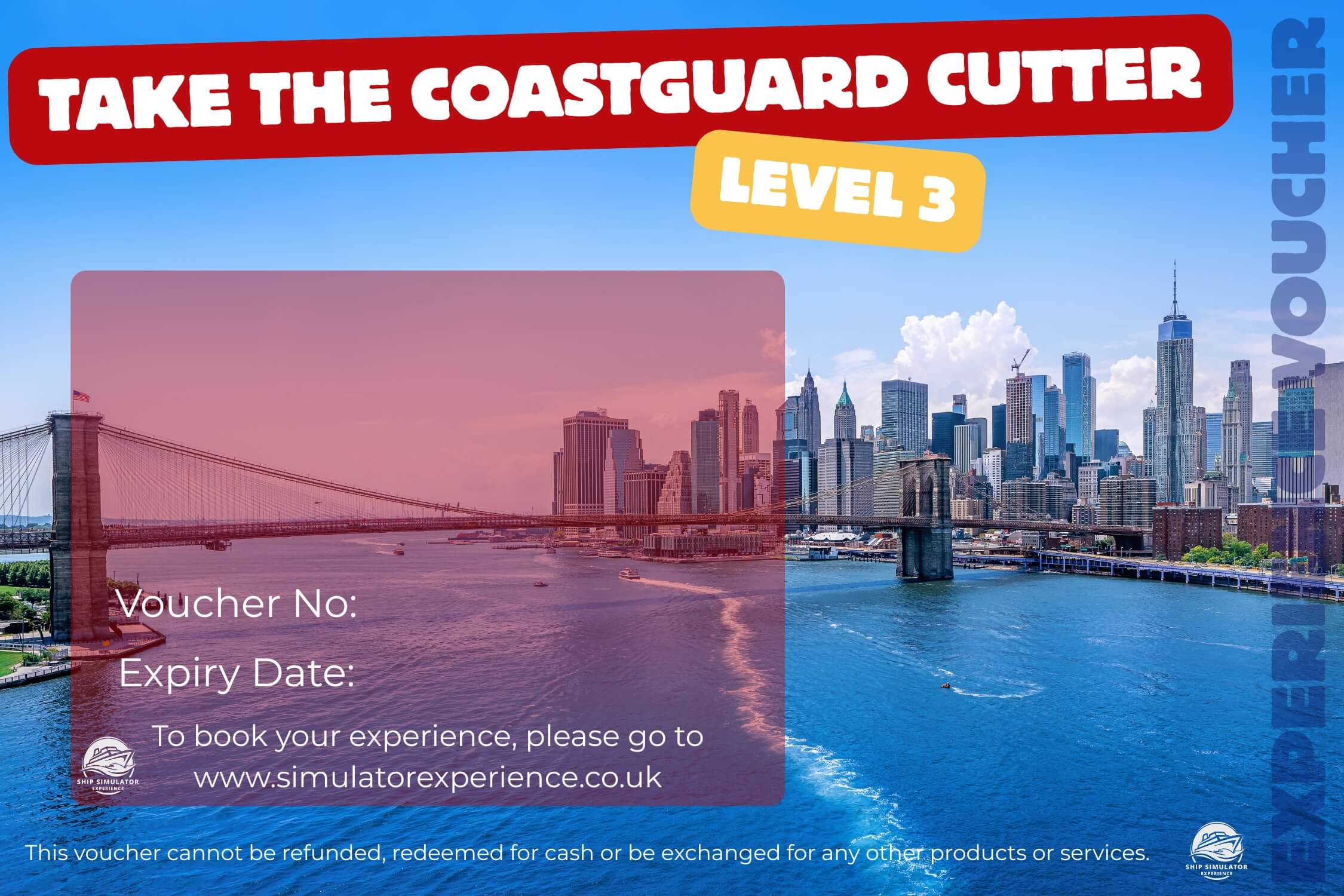 Level 3 Voucher Take the Coastguard Cutter simulator experience Voucher Level 3